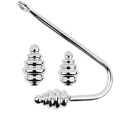 Ribbed Screw-in Hook Anal 8826 GreatBenefit Set 0821